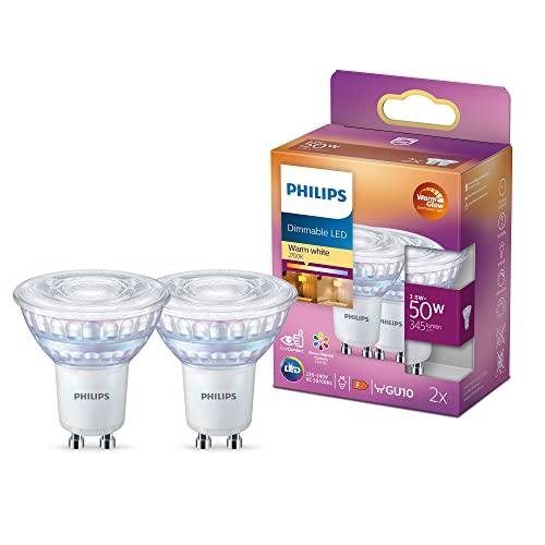 Philips Lámpara LED, Blanco Muy Cálido, 2 Unidad (Paquete de 1)