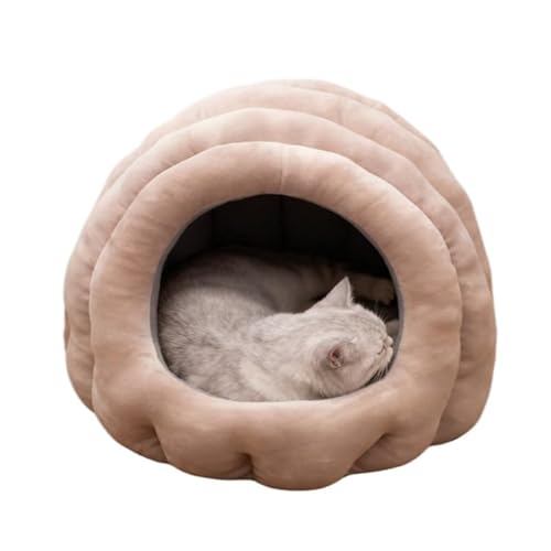 HIYOKU 猫 テントハウス ネコベッド 密閉型 全面囲いデザイン 犬用ベッド 可愛い ドーム型 猫用ハウス 柔らかい 暖かい 軽量 高弾性スポンジ・防寒・耐久性に ペットベッド 咬んでも壊れない ふかふか保温素材 猫寝床 保温防寒 四季対応 寒さ対策