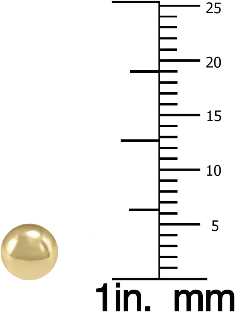 4mm - 8mm Button Ball Stud Earrings Avalible in 14K Yellow Gold and Rose Gold