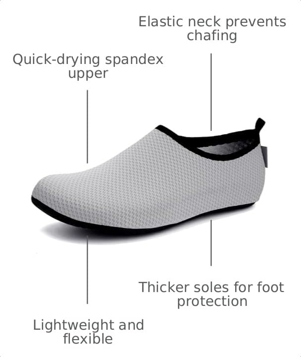 Image of WateLves Womens and Mens Kids Water Shoes Barefoot Quick-Dry Aqua Socks for Beach Swim Surf Yoga Exercise