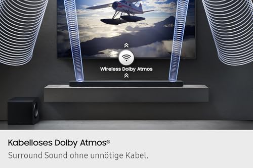 Samsung HW-QS710GF Q-Series 3.1.2-Kanal-Soundbar für Fernseher, TV-Lautsprecher mit kabellosem 6,5"-Subwoofer, Kabelloses Dolby Atmos und DTS:X, SpaceFit Sound, Q-Symphony