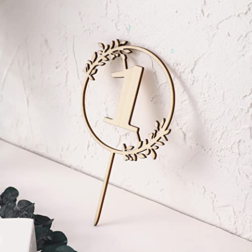 1St Birthday Cake Topper For Baby - First Communion Smash Cake Topper, Wood Birthday Decoration For Photo Booth Props, Bohemiar Cake Decorating Supplies, Baby Shower Decorations, Party Table Decor (Wood 1St Cake Topper) #TOP6