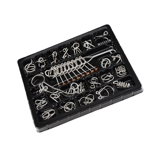 Puzzle Cérébral 25 Pièces en Acier Carbone pour Ados et Adultes