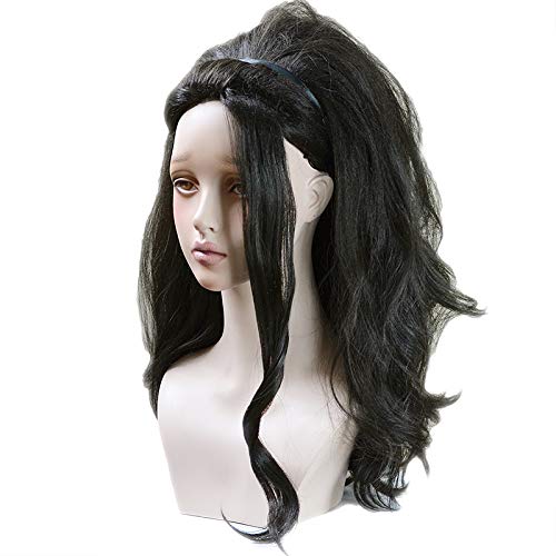 Nico Wig Cosplay Wonder Woman Black Wavy Wig Long Black Wig Hair Costume Accessories Anime Wigs Women Valentines Day Gift