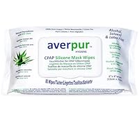 CPAP Reinigungstücher – 80 averpur™ Maskentücher mit Aloe Vera | 100% reine Baumwolle | Dermatologisch getestet