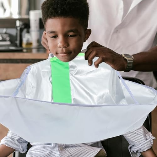 Capa para corte de cabello FOMIYES para adultos tamaño mediano con panel frontal verde para uso en salón y profesional miniatura 5