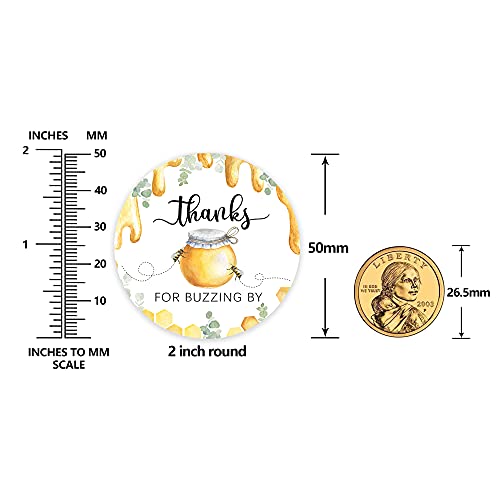 80 Adesivi Con Scritta "Bumble Bee Thank You", Per Baby Shower (Lingua Italiana Non Garantita) - 2