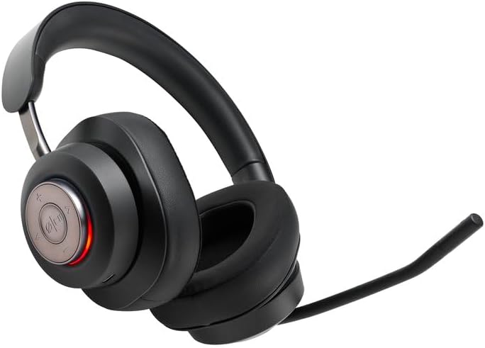 Kensington AH3X Bluetooth Headset, Wireless Over-Ear Headset, Boom Microphone, LED Indicator, Earcup Controls (K83455WW)