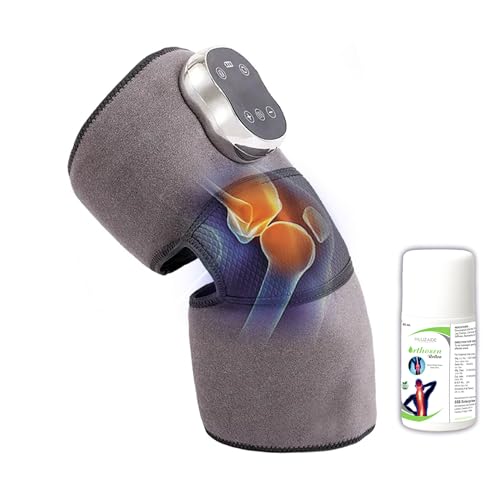 Image of HOUZAIDE Knee Massager for Joint Pain Relief, Advanced 7-Level Heating, 3 Level Air Compression & 3 Modes Vibration, Knee Pain Relief Enhanced Recovery for Knees & Joints with Orthozen Roll-on | Raksha Bandhan Gift Option