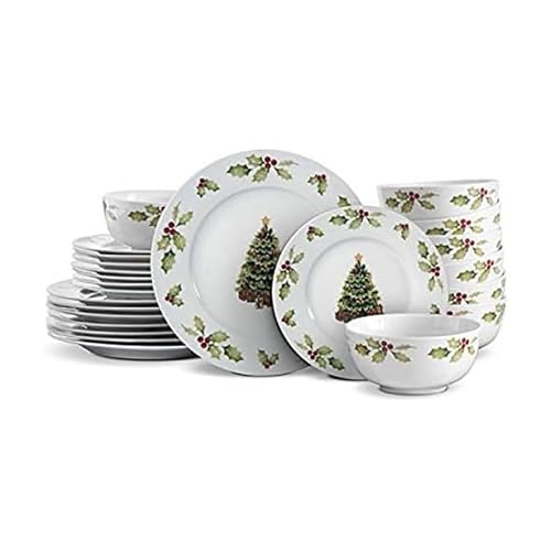 Pfaltzgraff Christmas Day 24 Piece Dinnerware Set, Service for 8