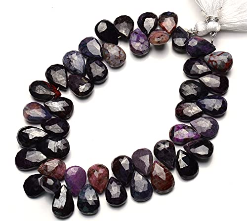 Sugilite africaine perles LKBEADS d'exception en poire facettée pour joaillerie DIY