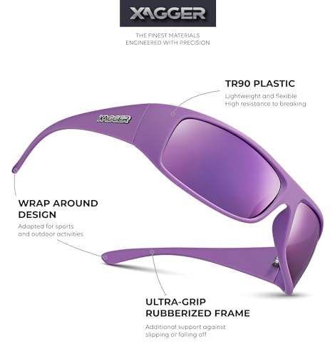 Image of Sports Polarized Sunglasses for Men Wrap Around TR90 Frame Sun Glasses