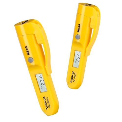 Non Contact Infrared Food Thermometer, Digital IR Laser Thermometer Pen for Cooking, -22°F to 527°F Instant Read, No Touch Safe Hygienic for Meat, Grill, Candy, Wine, Baby Milk (2-Pack)