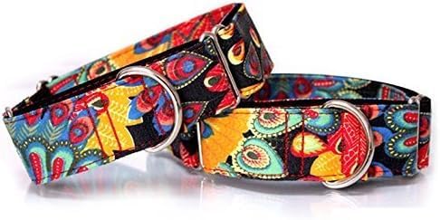 Nicad Handmade Personalized Fabric Super Strong Durable Reef Dog Collar Martingale Collar for Large Dog