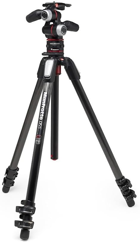 Manfrotto 3 Segment Tripod Kit with 3-Way Aluminium Tilter, Photo Tripod Stand with Move Quick Release System, Professional Photography Accessory Kit, Camera Tripod Stand with Camera Head
