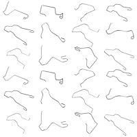 24stk Federklammern zur Glühbirnen Halterung, 12 Arten universelle Federklammern zur Scheinwerfer Halterung für H1/H3/H4/H7 Auto scheinwer ferklemme Abblendlicht Glühbirnen Klammern