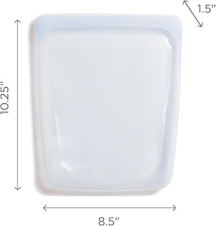 Stasher Platinum Silicone Food Grade Reusable Storage Bag, Purple (1/2 Gallon) | Reduce Single-Use Plastic | Cook, Store, Sous Vide, or Freeze | Leakproof, Dishwasher-Safe, Eco-friendly