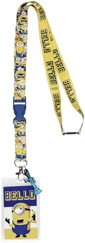 Despicable Me Minions Bello Banana Phone ID Reversible Lanyard Badge Holder Minions Card Fart Blaster Rubber Charm image 5