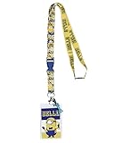 Despicable Me Minions Bello Banana Phone ID Reversible Lanyard Badge Holder Minions Card Fart Blaster Rubber Charm