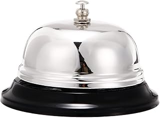 Bar Hotel Desk Bell, Christmas Craft Ringing Bell, Stainless Steel Dining Reception Bell, Bar Counter Ringing for Restaurant(L)