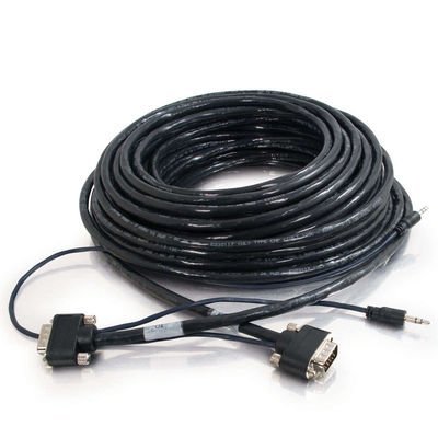 212 Main Monitor Cable 35ft - Black with Low Profile Connectors