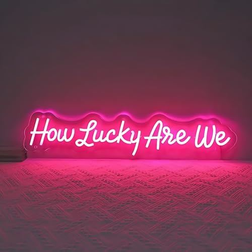 MGUOKHED How Lucky are We Led Neon Light Trendy Room