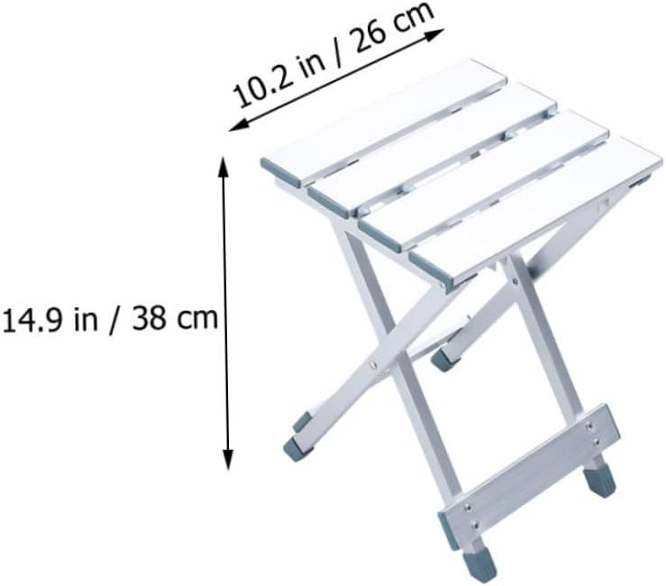 Mikinona 1pc Aluminum Alloy Camping Stool Portable Folding Chair Garden Picnic Stool