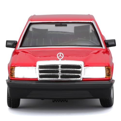 Mercedes-Benz 190 E 2.6 rojo 1:24 modelo diecast miniatura 4
