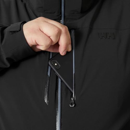 Helly Hansen Alpha LIFALOFT Insulated Ski Jacket - Winter Coats for Men - Water-Resistant Snowboard Jacket - Battery Saver Pocket - 990 Black