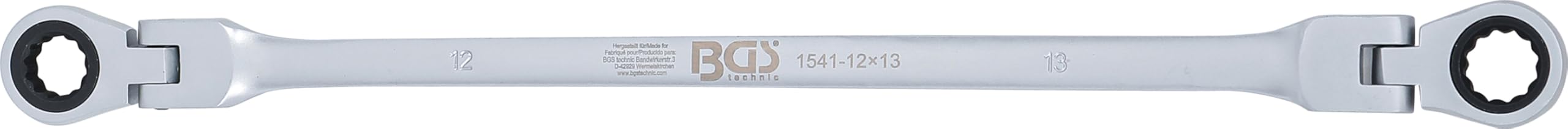 BGS 1541-12X13 | Llave articulada doble con carraca | 12 x 13 mm