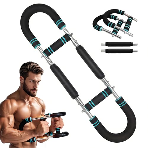 Twister Arm Trainer, 60-90lb Adjustable Chest Workout Equipment, Adjustable Spring Workout Bar for Men & Women, Detachable Power Twister Home Fitness Equipment for Enhancing Upper Body Muscle