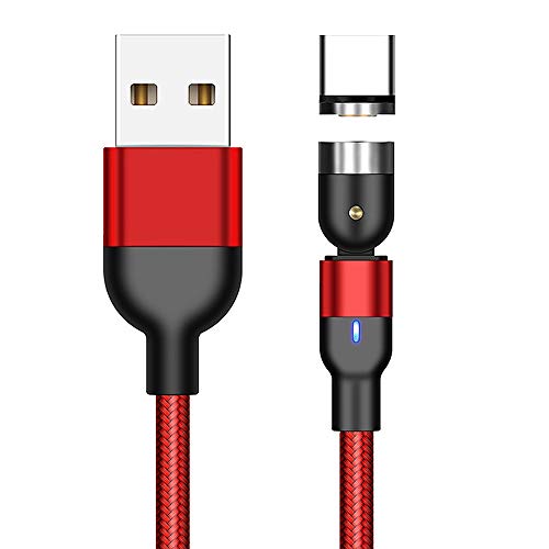 Btuty Cabo de dados de sucção magnética giratória de 540 graus Cabo de carregamento rápido 3A Cabo d