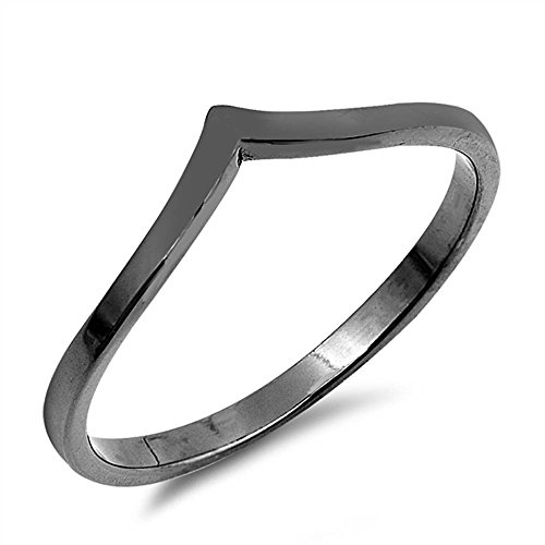 Oxford Diamond Co Colors Available! Solid Sterling Silver .925 Chevron Thumb V Shape Ring Sizes 3-13