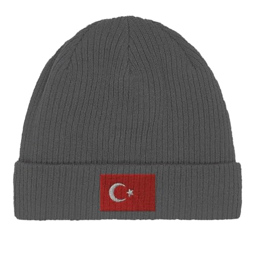 Bonnet en coton drapeau de la Turquie blanc et rouge pour adulte