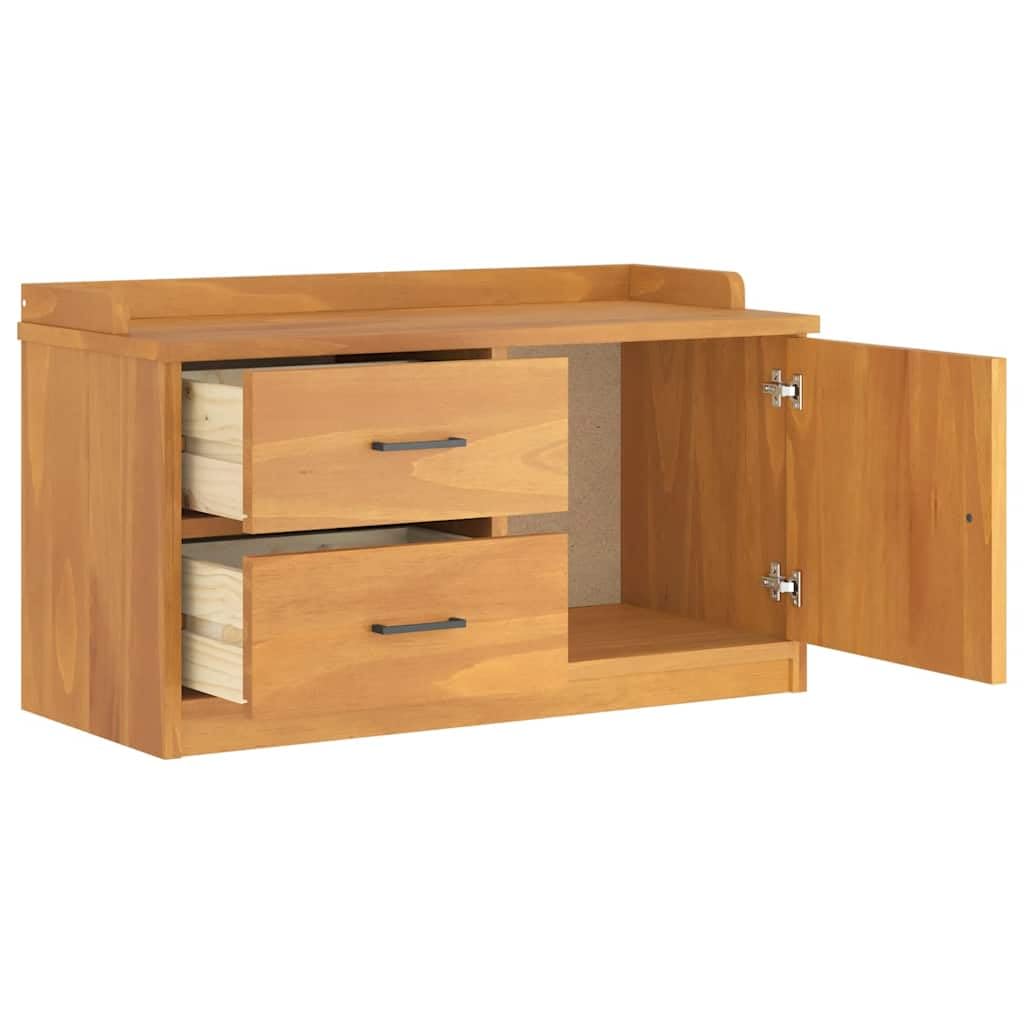 Banco de madera maciza de pino SANDNES, 87 x 40 x 50 cm