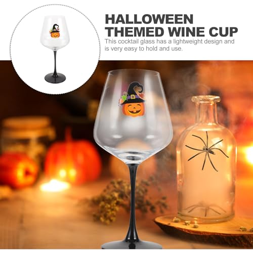Copa de vino de vidrio para fiesta de Halloween y cenas elegantes 6