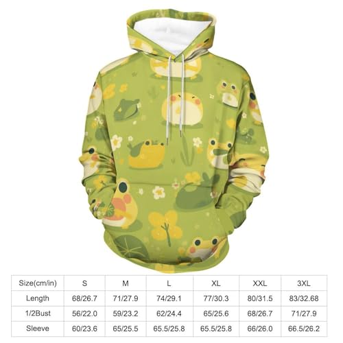 Sweat à capuche grenouille verte idée cadeau original taille S mixte