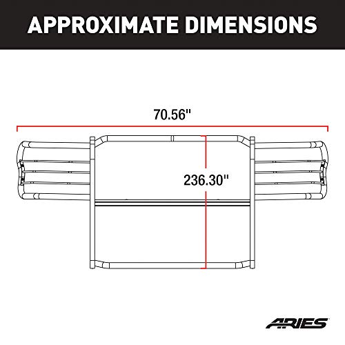 Aries 1046 1-1/2-Inch Black Steel Grille Guard, No-Drill, Select Jeep Grand Cherokee #TOP3