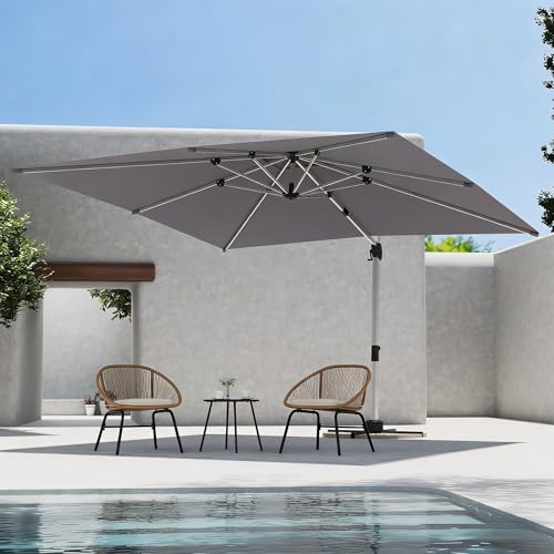 LAUSAINT HOME Patio Umbrella Outdoor, 10 Feet Cantilever Umbrella Aluminum Offset Umbrella...
