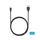 Anker PowerLine Micro USB (1ft) - Durable Charging Cable, with Aramid Fiber and 5000+ Bend Lifespan for Samsung, Nexus, LG, Motorola, Android Smartphones and More (Black)