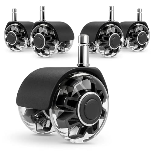 Roues de bureau M11 2 pouces caoutchouc souple pour réparer une chaise et supprimer les bruits