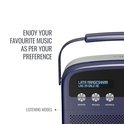 Image of Saregama Carvaan Lite Hindi - Portable Music Player with 3000 Pre-Loaded Evergreen Songs, FM /BT /AUX (Royal Blue)