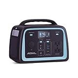 ADKL ポータブル電源 ポータブルバッテリー 大容量 100000mAh/320Wh AC300W(瞬間最大600W) LiFePO4リン酸鉄リチウム電池 小型軽量 純正弦波 パススルー機能付き PSE認証済み 50Hz/60Hz対応 LEDライト付き キャンプ用品 防災グッズ アウトドア 車中泊 停電対応 非常用電源 家庭用発電機 ソーラー充電対応 省電力 (ラントブルー)