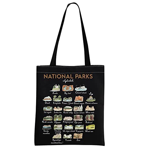 MNIGIU National Parks Tote Bag US National Parks Bag Camping Hiking Lover Gift Hiker Gi-ft Camper Gift
