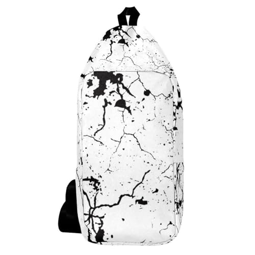 Sac à bandoulière texture paroi fissurée au design multicolore original pour marche