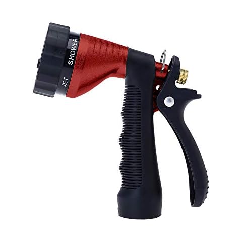 GREEN MOUNT Water Hose Nozzle Spray Nozzle, Metal Garden Hose Nozzle with Adjustable Spray Patterns, Perfect for Watering Plants, Washing Cars and Showering Dogs & Pets Cover