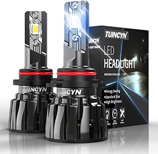 TUINCYN H1 LED Headlight Bulb, +400% Brightness Adjustable Beam 80W 1,6000LM 6000K Headlight Conversion Kit 1:1 Halogen/HID Replacement Bulb, 1,3000RPM Turbo Cooling Fan, IP65 Waterproof, 2PCS(H1)