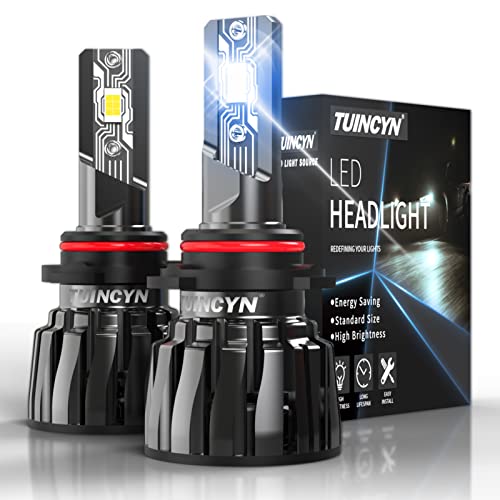 9012 LED Bombillas 16000LM 80W, TUINCYN +400% de Brillo HIR2 Kit de Conversión de Lámparas de Faros LED 1:1 6000K Bombilla Halógena HID Blanca Fuerte Haz Ajustable de 360 ​​°, IP65, 2 Lámparas
