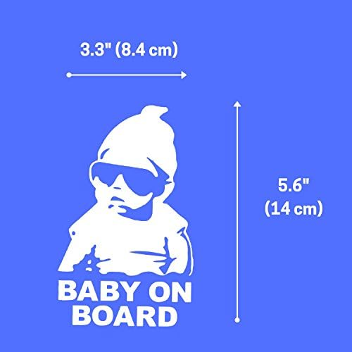 [3-in-1] Baby on Board, Baby in Car, Footprint, Window Decal Bumper Stickers