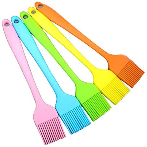 Xinlie Silikon-Backpinsel Flexxibel Küchenpinsel zum Backen Gebäck Öl BBQ Küchenpinsel Silikon Pinsel Küchen-Pinsel Hitzebeständige Cover